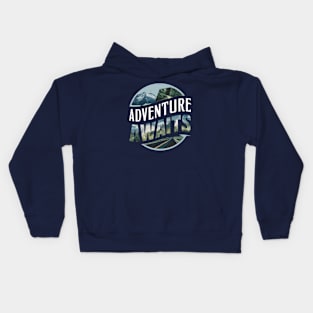 Adventure Awaits mountain Kids Hoodie